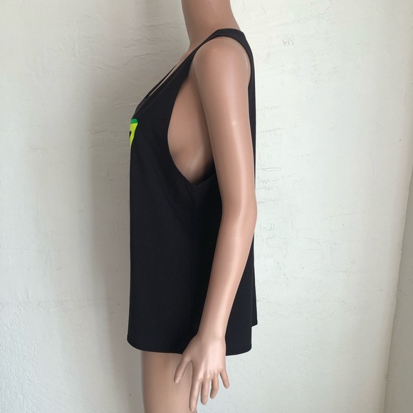 Zumba Fitness Black Tank-Top Shirt Women’s Size L Logo Printed Activewear Dance - Picture 3 of 16